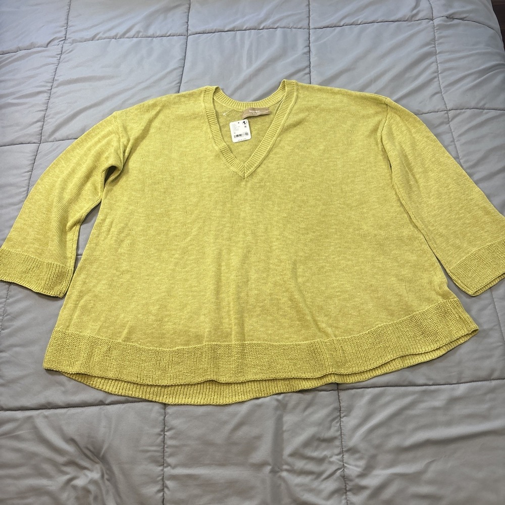 Free People Isadora Sweater Tunic Size M Lime NWT